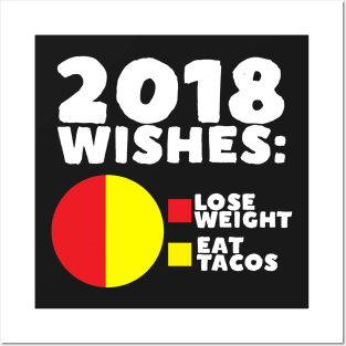 2018 Wishes: Lose Weight Eat Tacos Posters and Art